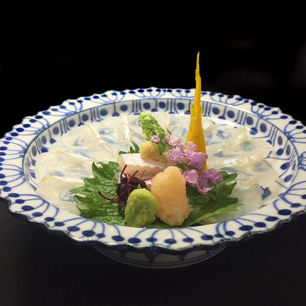 カレイの薄造り